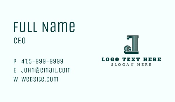 Artisanal Studio Letter J Business Card Design Image Preview