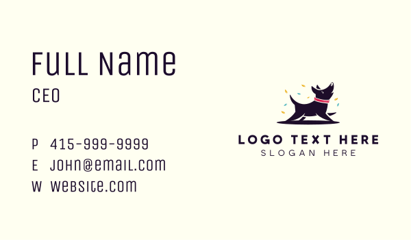 Puppy Dog Animal Business Card Design Image Preview