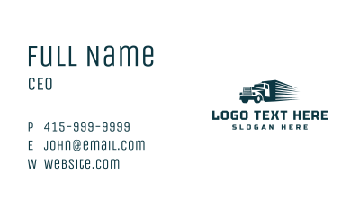 Logistics Trucking Company Business Card Image Preview