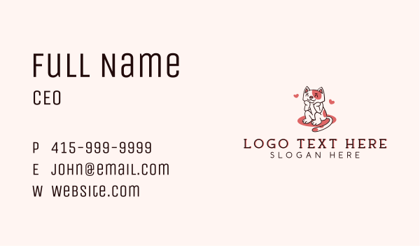 Pet Cat Veterinary Business Card Design Image Preview