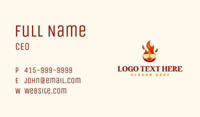 Cute Fire Monster Business Card Image Preview