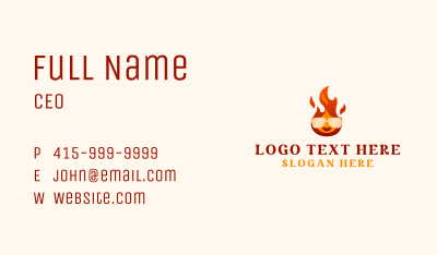 Cute Fire Monster Business Card Image Preview