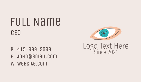 Minimalist Eye Clinic  Business Card Design Image Preview