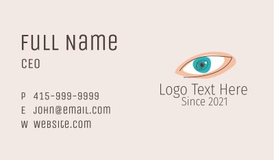 Minimalist Eye Clinic  Business Card Image Preview