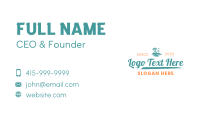 Tropical Beach Wordmark Business Card Preview