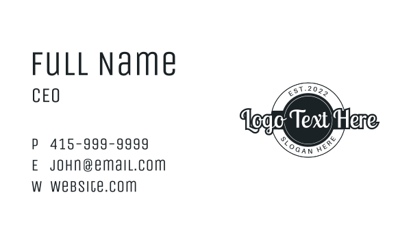 Vintage Badge Wordmark  Business Card Design Image Preview