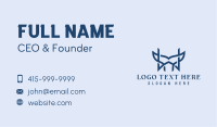 Whale Tail Letter W  Business Card Design