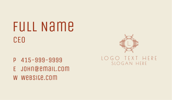 Natural Herb Letter Business Card Design Image Preview