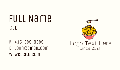 Noodle Swirl Bowl  Business Card Image Preview