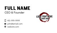 Grunge Circle Wordmark Business Card Image Preview