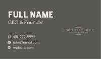 Classic Business Wordmark Business Card Design
