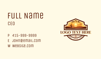 Sand Desert Outdoor Business Card Image Preview