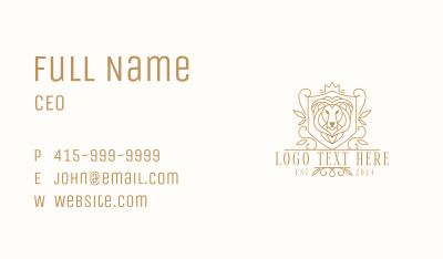 Elegant Regal Lion  Business Card Image Preview