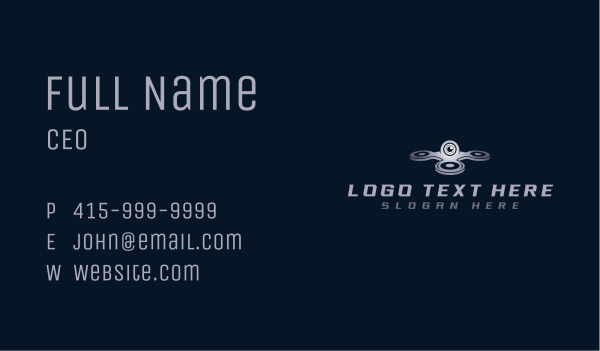 Drone Camera Surveillance Business Card Design Image Preview