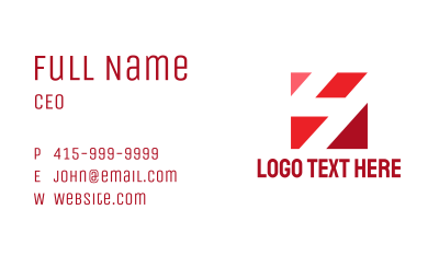 Red Italic Number 4 Business Card Image Preview