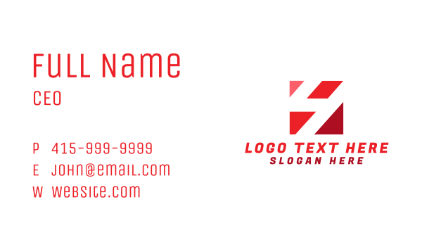 Red Italic Number 4 Business Card Design Image Preview