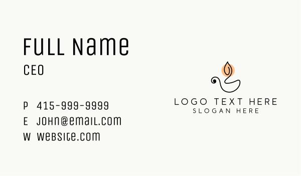 Candle Light Spa Business Card Design Image Preview