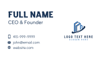Blue Building Real Estate Business Card Design