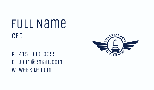 Automotive Car Letter Business Card Design Image Preview