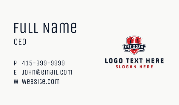 American Football Sports Tournament Business Card Design Image Preview