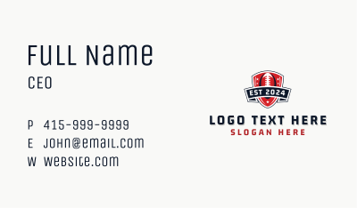 American Football Sports Tournament Business Card Image Preview