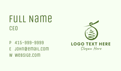 Green Christmas Ornament  Business Card Image Preview