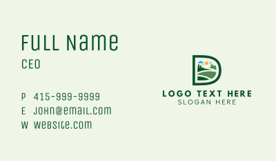 Field Lawn Care Business Card Image Preview