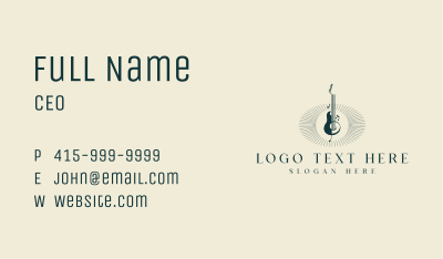 Electric Guitar Composer Business Card Image Preview