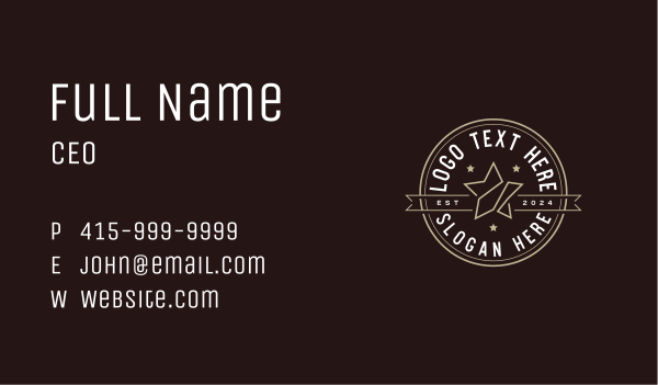 Generic Star Badge Business Card Design Image Preview