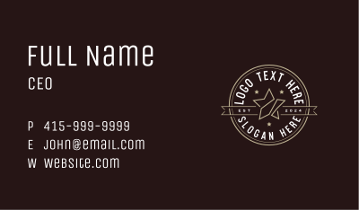 Generic Star Badge Business Card Image Preview