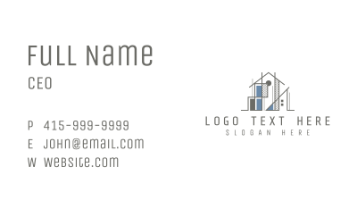 Blueprint Home Builder Business Card Image Preview