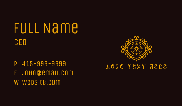 Ornament Star Eye Business Card Design Image Preview