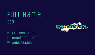 Graffiti Paint Wordmark Business Card Image Preview