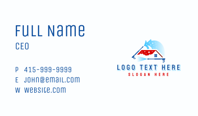 Pressure Wash Roof House Business Card Image Preview