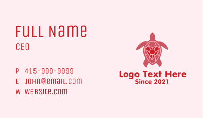 Heart Tortoise  Business Card Image Preview