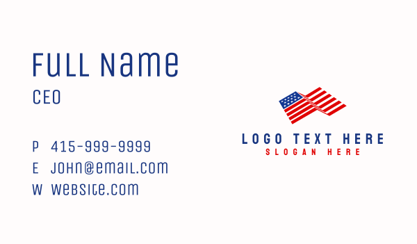 American Flag Heritage Business Card Design Image Preview