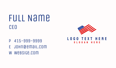 American Flag Heritage Business Card Image Preview