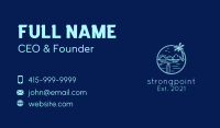 Blue Island Outline  Business Card Image Preview