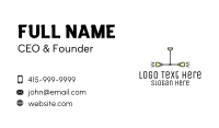 Symmetrical Lighting Fixture Business Card Design