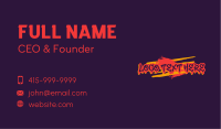 Streetwear Graffiti Spray Paint  Business Card Image Preview