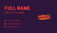 Streetwear Graffiti Spray Paint  Business Card Image Preview