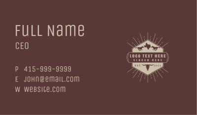 Texas Ranch Rodeo Business Card Image Preview