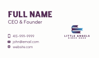 Ribbon Letter E Business Card Image Preview