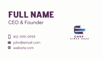 Ribbon Letter E Business Card Image Preview
