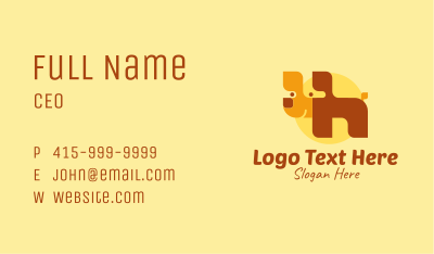Minimalist Dog Shape Business Card Image Preview
