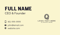 Author Publishing Firm Letter Q Business Card Image Preview