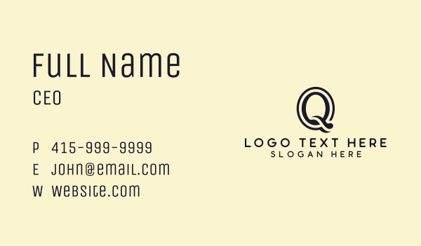 Author Publishing Firm Letter Q Business Card Design Image Preview