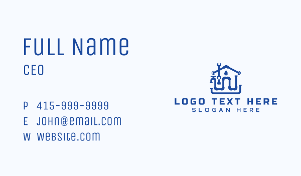 House Pipeline Repairman Business Card Design Image Preview