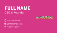 Colorful Graffiti Wordmark Business Card Preview