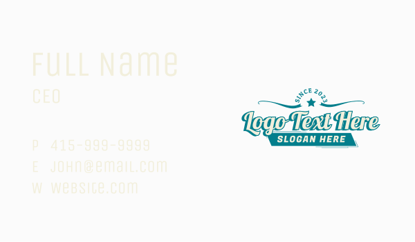 Vintage Sports Wordmark Business Card Design Image Preview